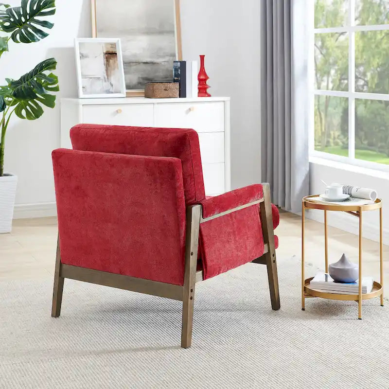 Mid-Century Modern Velvet Accent Armchair