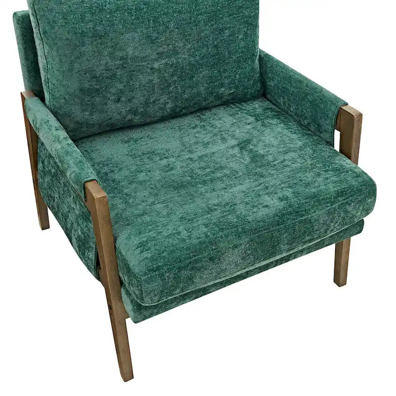 Mid-Century Modern Velvet Accent Armchair