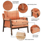 Mid-Century Modern Velvet Accent Armchair