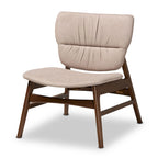 Fauteuil d'appoint transitionnel en tissu et bois de style Mid-Century Modern
