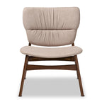 Fauteuil d'appoint transitionnel en tissu et bois de style Mid-Century Modern