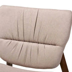 Fauteuil d'appoint transitionnel en tissu et bois de style Mid-Century Modern