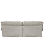 105 Suede Fabric Sectional Sofa Cloud Shape Couch for Living Room