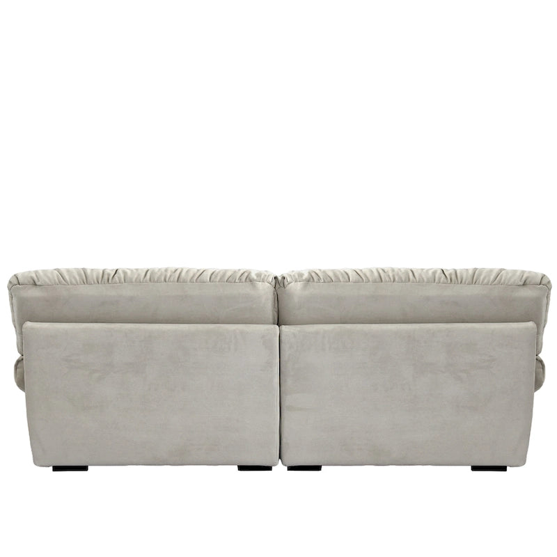 105 Suede Fabric Sectional Sofa Cloud Shape Couch for Living Room
