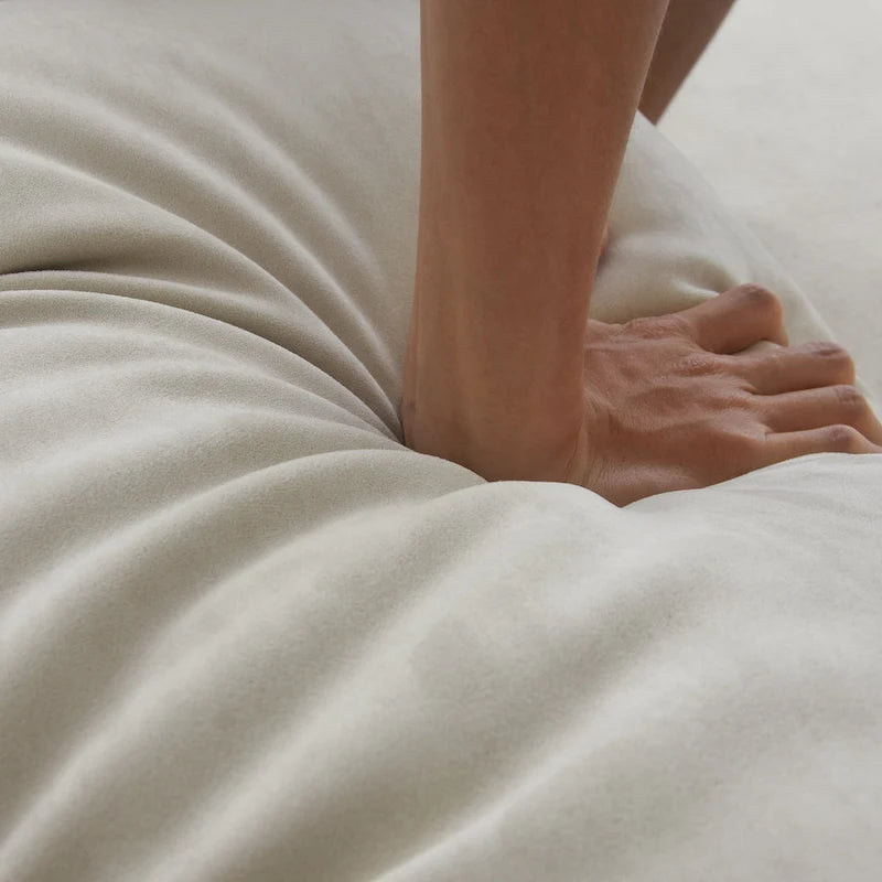 105 Suede Fabric Sectional Sofa Cloud Shape Couch for Living Room