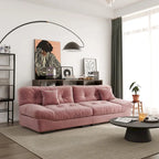 105 Suede Fabric Sectional Sofa Cloud Shape Couch for Living Room