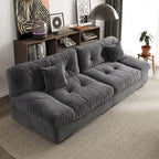 105 Suede Fabric Sectional Sofa Cloud Shape Couch for Living Room
