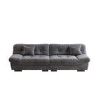 105 Suede Fabric Sectional Sofa Cloud Shape Couch for Living Room