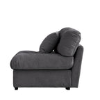 105 Suede Fabric Sectional Sofa Cloud Shape Couch for Living Room