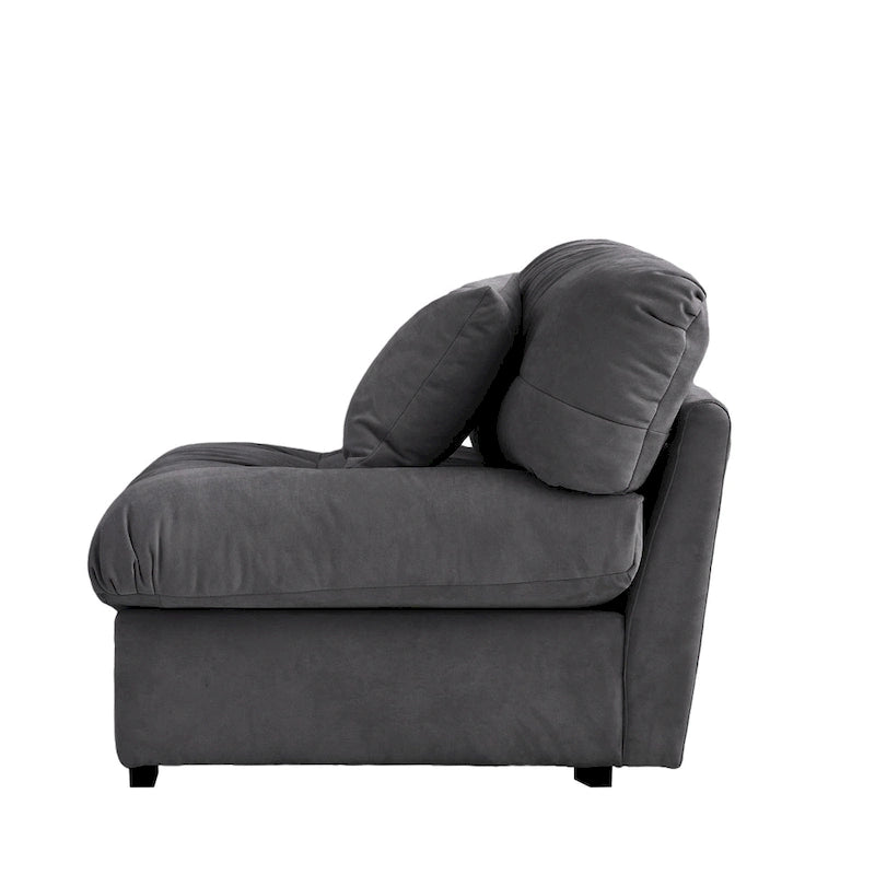 105 Suede Fabric Sectional Sofa Cloud Shape Couch for Living Room