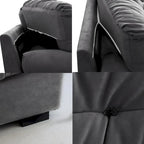 105 Suede Fabric Sectional Sofa Cloud Shape Couch for Living Room