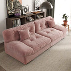 105 Suede Fabric Sectional Sofa Cloud Shape Couch for Living Room