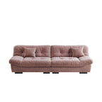 105 Suede Fabric Sectional Sofa Cloud Shape Couch for Living Room