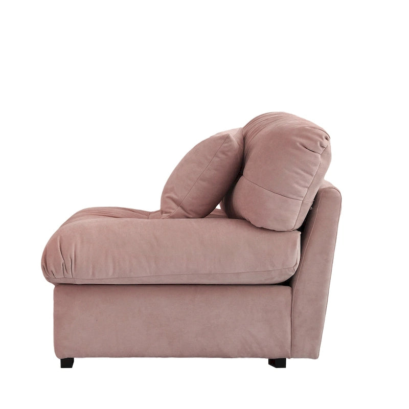 105 Suede Fabric Sectional Sofa Cloud Shape Couch for Living Room