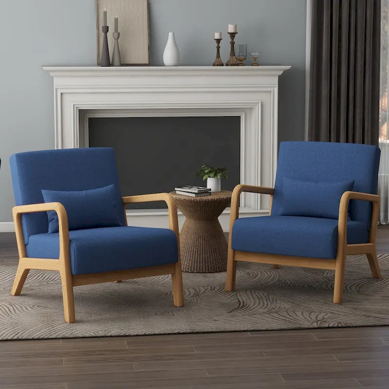 Fauteuil rembourré Chaises d'appoint avec oreiller (lot de 2)