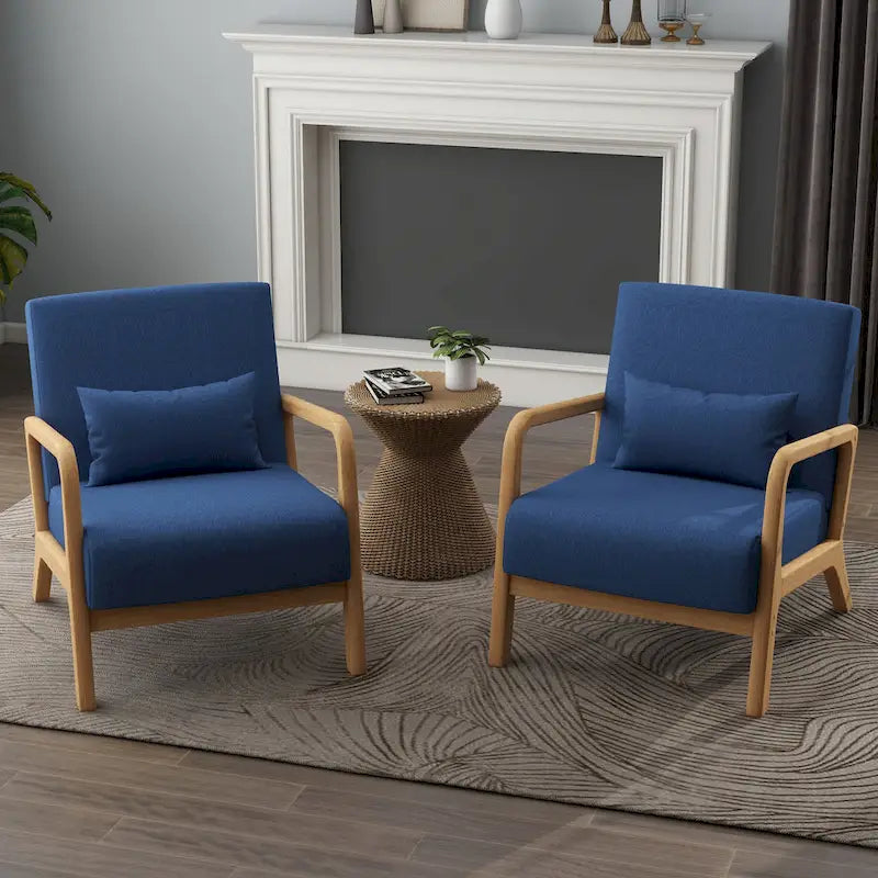 Fauteuil rembourré Chaises d'appoint avec oreiller (lot de 2)