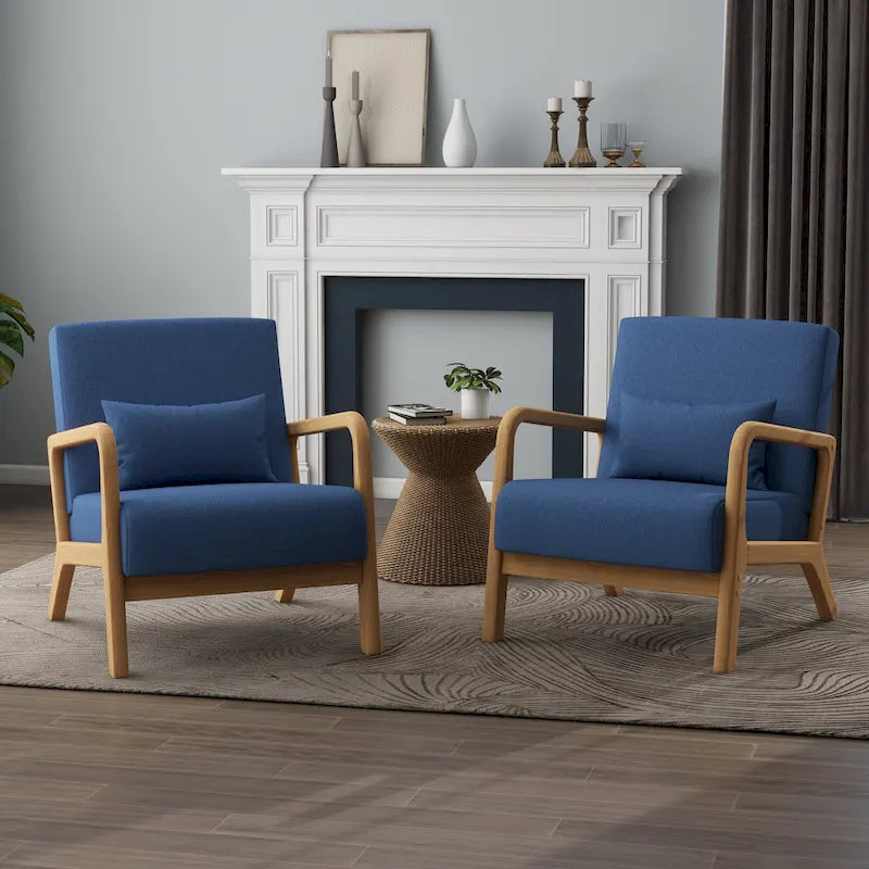 Fauteuil rembourré Chaises d'appoint avec oreiller (lot de 2)