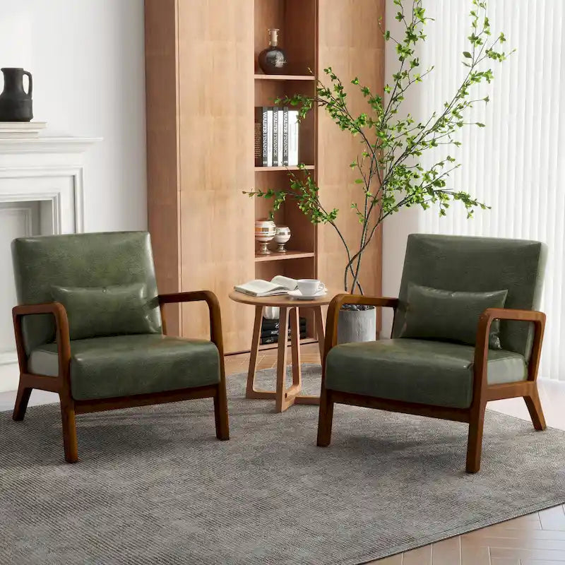 Fauteuil rembourré Chaises d'appoint avec oreiller (lot de 2)