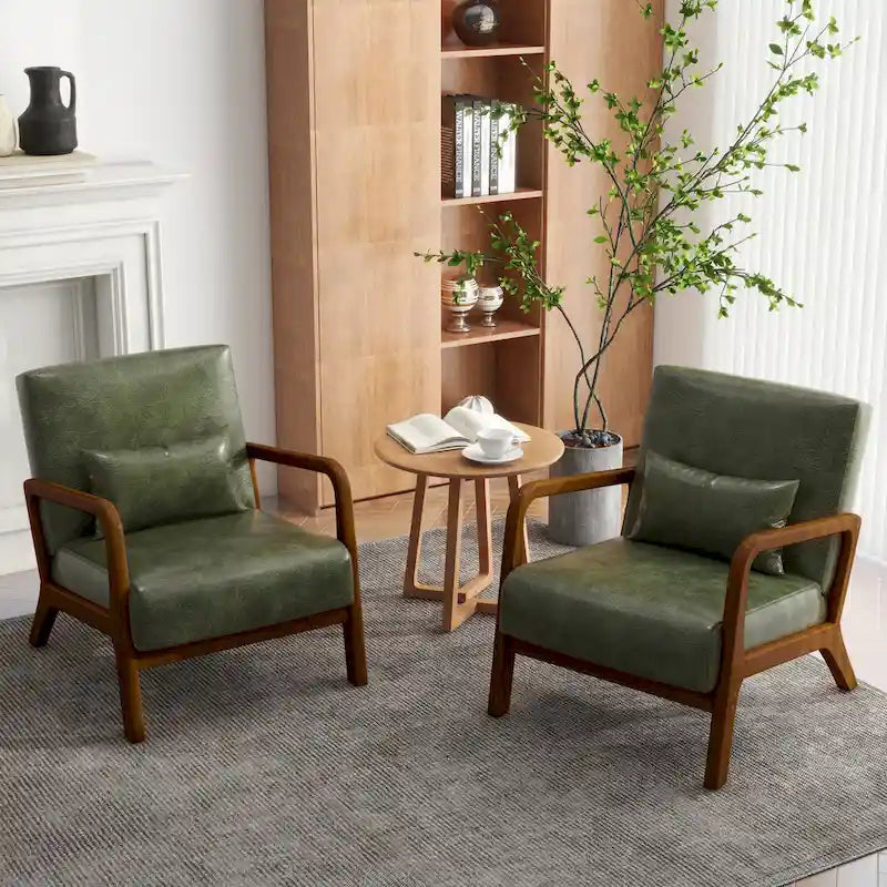 Fauteuil rembourré Chaises d'appoint avec oreiller (lot de 2)