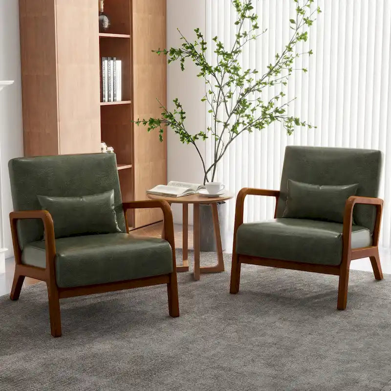 Fauteuil rembourré Chaises d'appoint avec oreiller (lot de 2)