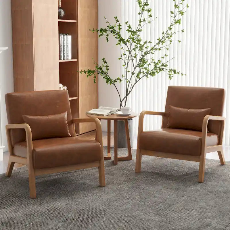 Fauteuil rembourré Chaises d'appoint avec oreiller (lot de 2)