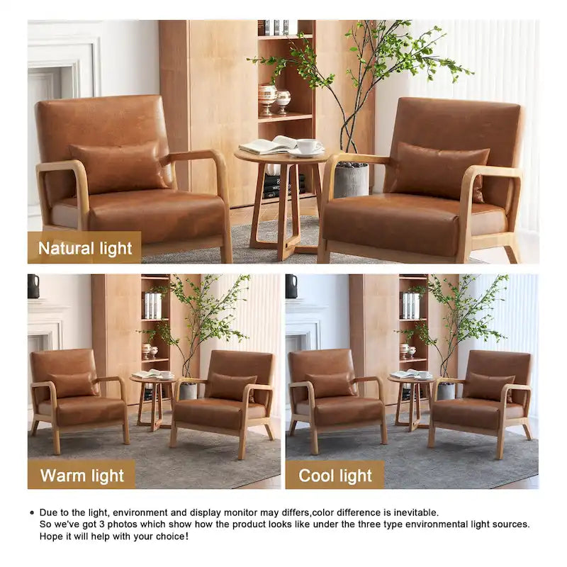 Fauteuil rembourré Chaises d'appoint avec oreiller (lot de 2)