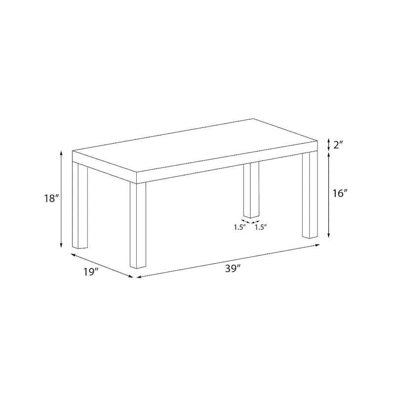 Modern Coffee Table with MDF Laminate Finish