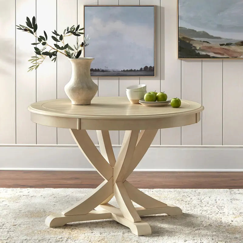Round Country-Style Dining Table