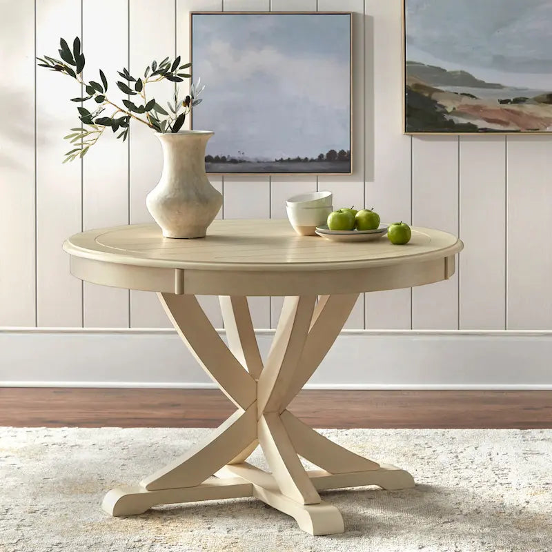 Round Country-Style Dining Table