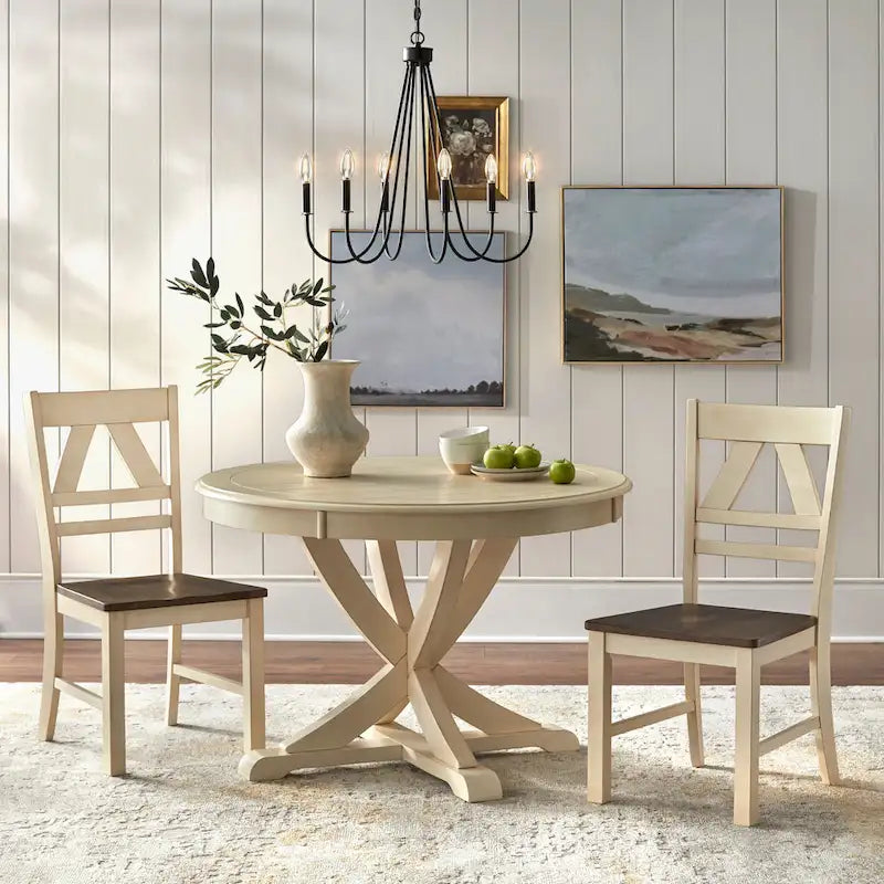 Round Country-Style Dining Table