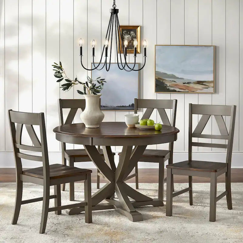 Round Country-Style Dining Table