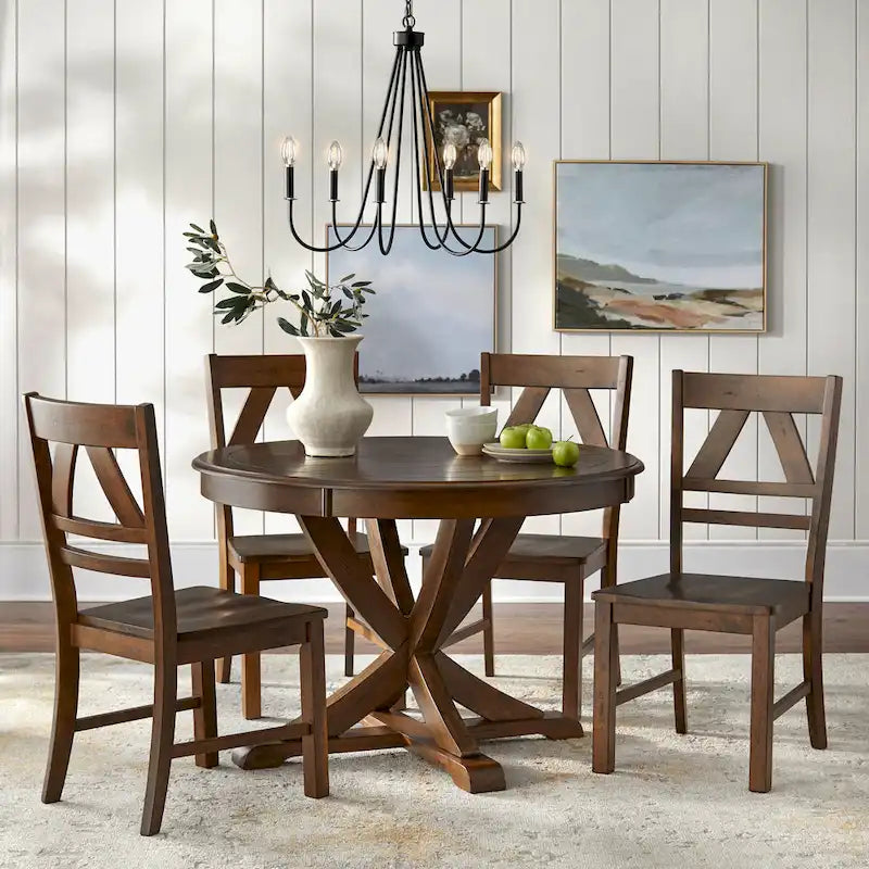 Round Country-Style Dining Table