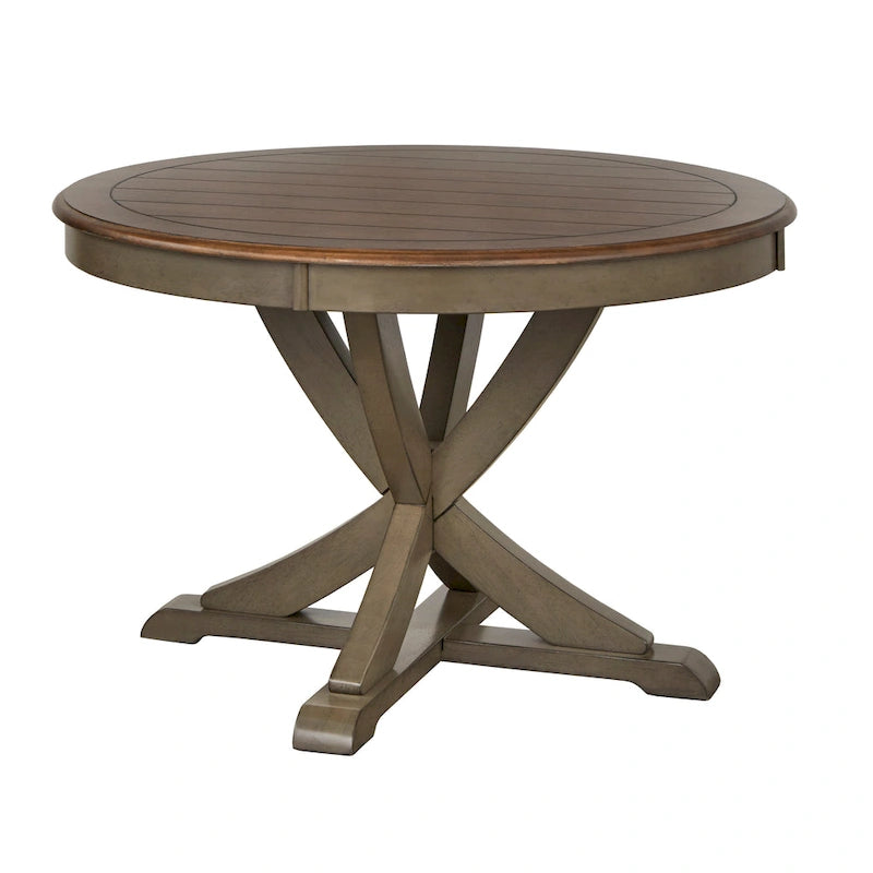 Round Country-Style Dining Table