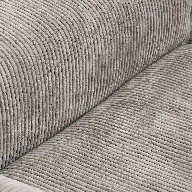 102 Oversized Corduroy Sectional Sofa Modern Wide Couch