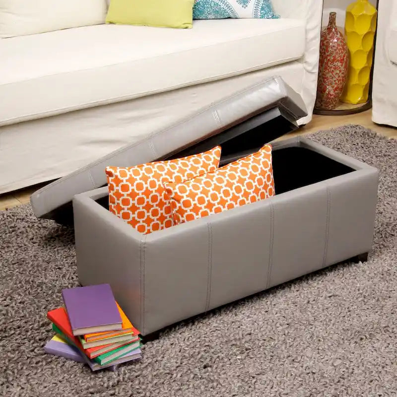 Banc de rangement avec espace de rangement dissimulé