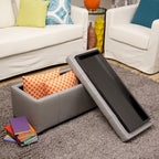 Banc de rangement avec espace de rangement dissimulé