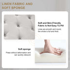 Arm Fabric Storage Ottoman Bench with Solid Wood Legs, 48W x 18D x 23H