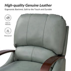 Fauteuil inclinable manuel Mid-Century Modern Cigar avec accoudoirs incurvés en bois