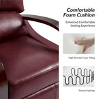 Fauteuil inclinable manuel Mid-Century Modern Cigar avec accoudoirs incurvés en bois