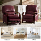 Fauteuil inclinable manuel Mid-Century Modern Cigar avec accoudoirs incurvés en bois