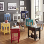 Zayden 1-drawer Side Table with Charging Station by  Bold