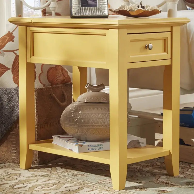 1-Drawer Side Table with Charging Station