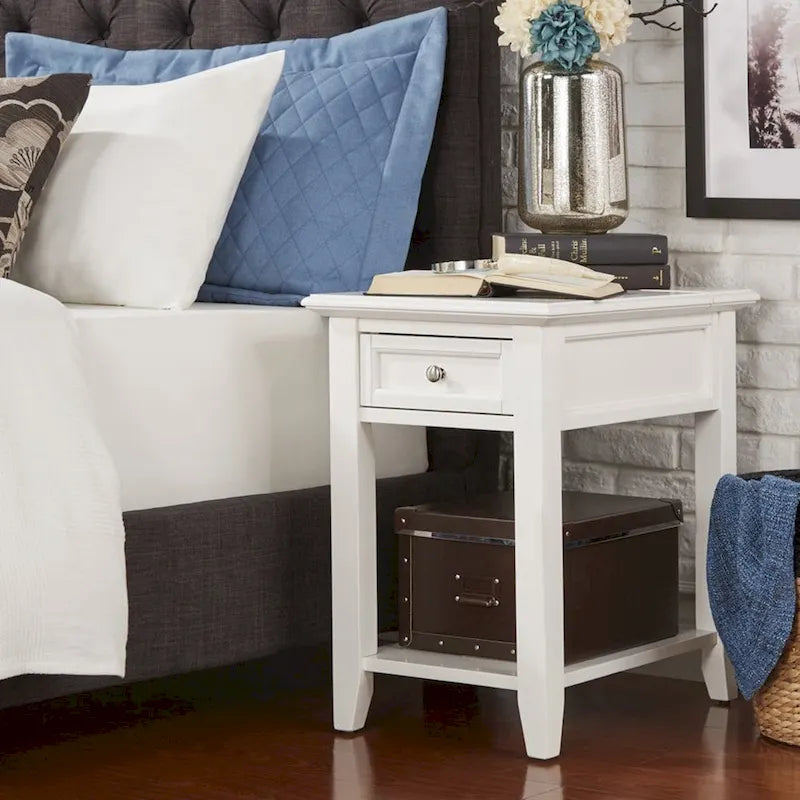 1-Drawer Side Table with Charging Station