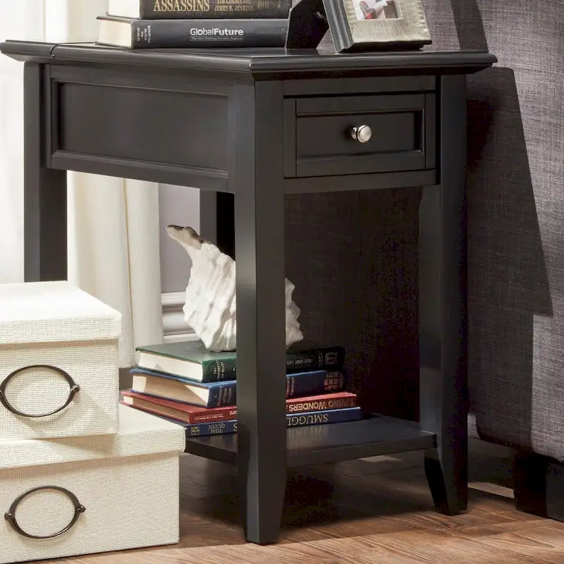 1-Drawer Side Table with Charging Station