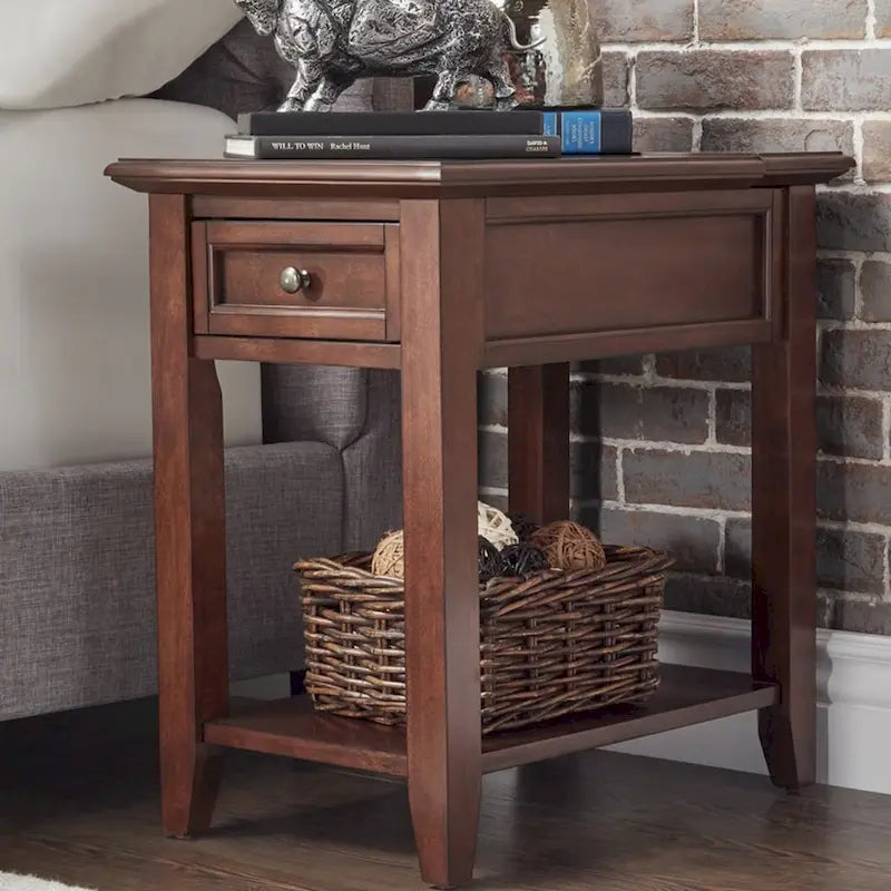 1-Drawer Side Table with Charging Station
