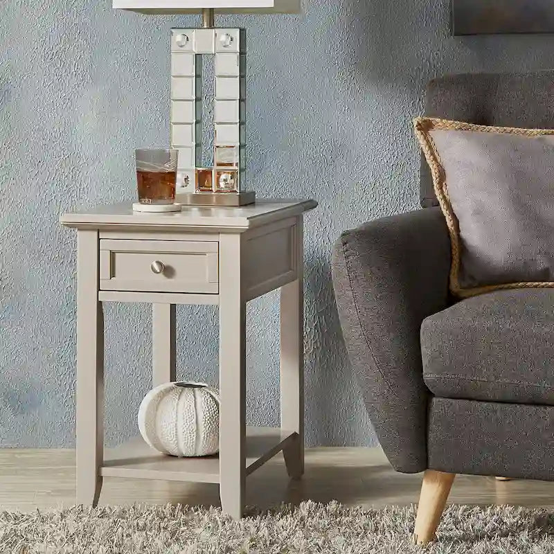 1-Drawer Side Table with Charging Station