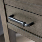 One Drawer Traditional Cherry Tray Edge Side Table with Shelf