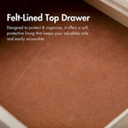 Transitional Oak Solid Wood 2-Drawer Nightstand with Metal Legs