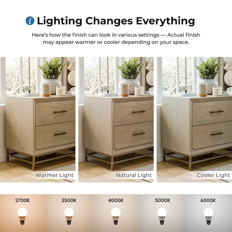 Transitional Oak Solid Wood 2-Drawer Nightstand with Metal Legs