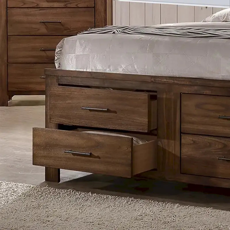 6 Underbed Drawers Bed In Walnut